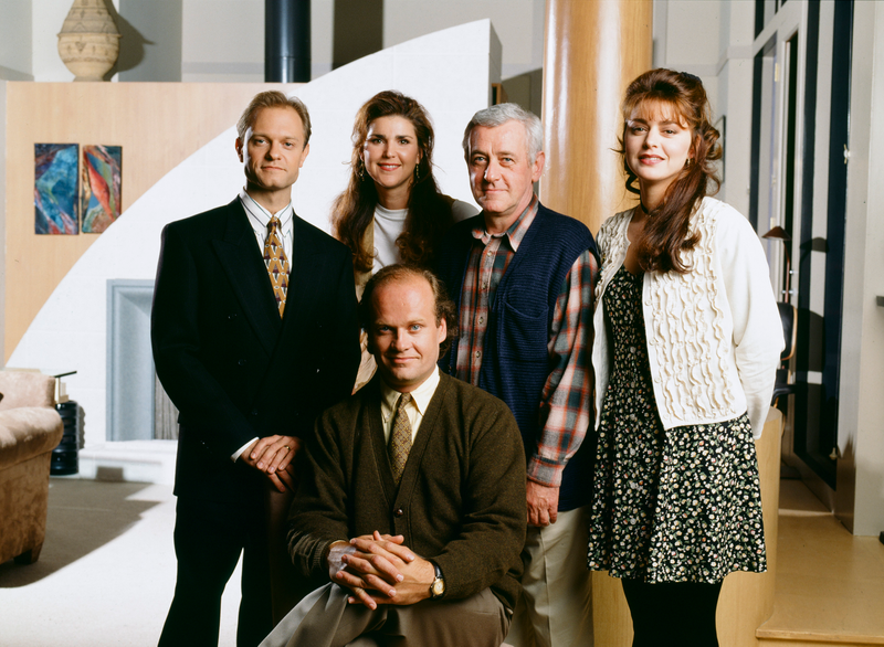 David Hyde Pierce, Peri Gilpin, Kelsey Grammer, John Mahoney, and Jane Leeves